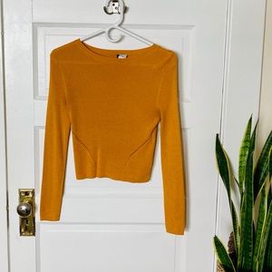 H&M Divided Mustard Crop Top S